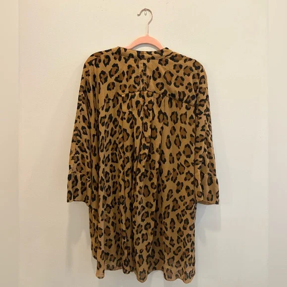 Free People Intimately Leopard Print Button-Up Tunic - Picture 2 of 3